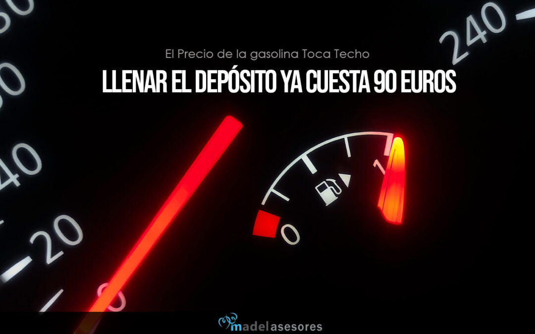 El precio de la gasolina alcanza su récord: llenar el depósito ya cuesta más de noventa euros